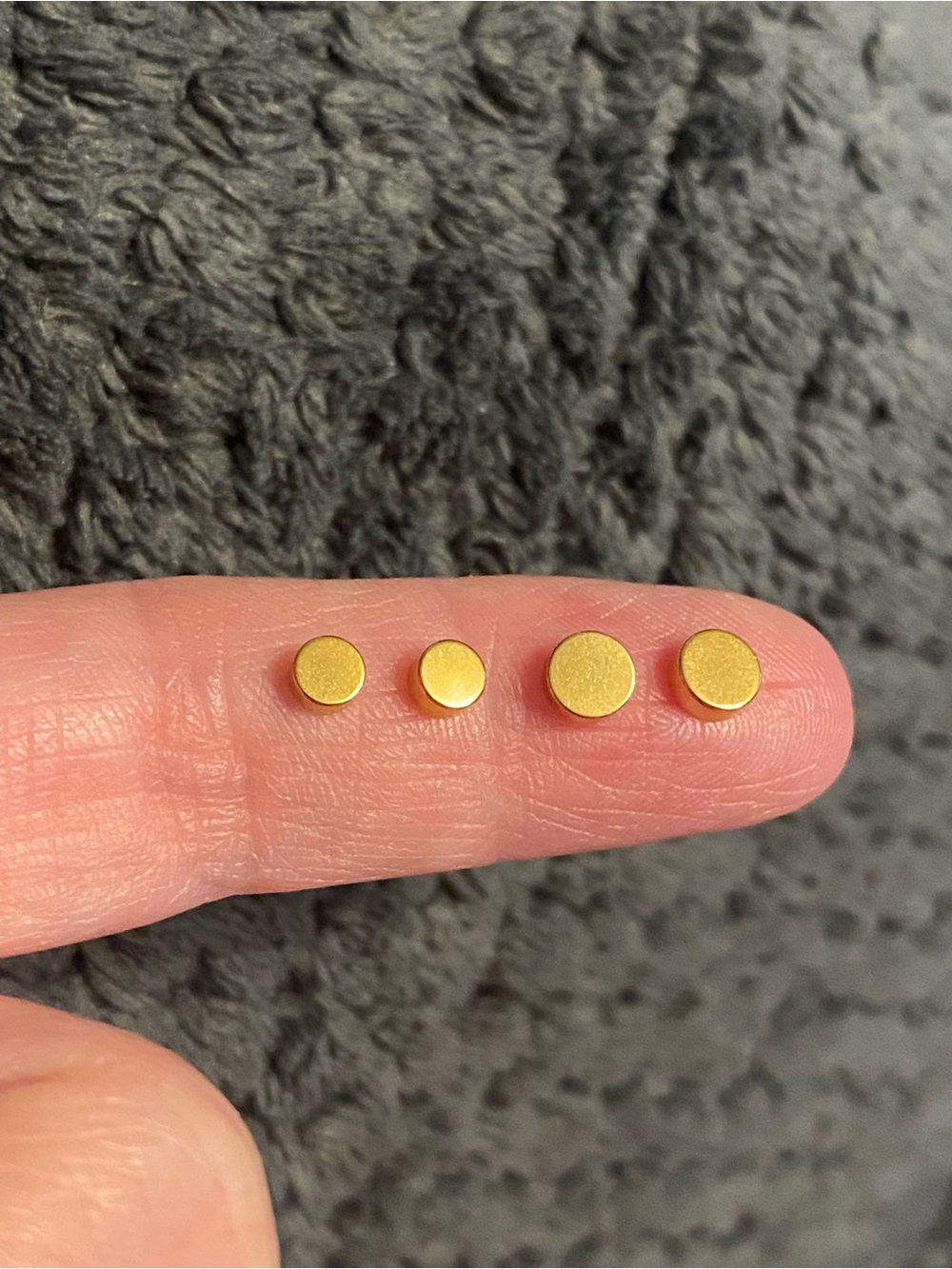 Two sets of screw on earring backs